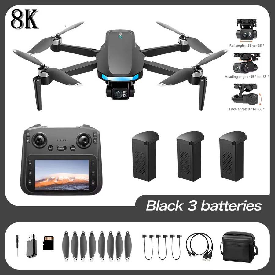 Tccicadas GPS-Drohne, 8K HD-Kameras, ab 14 Jahre, Weiß - Bild 4