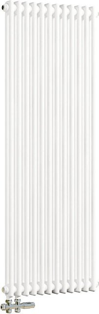 Duschparadies Heizkörper für Warmwasserbetrieb Weiß 1471W 2-Säulen B: 150 cm, H: 56 cm - Bild 1