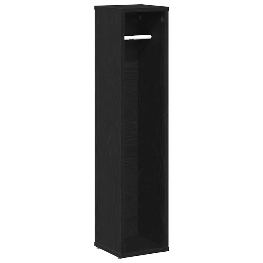 vidaXL Badezimmerschrank mit Rollenhalter in Schwarz, B/T/H: 20,5 x 20 x 90 cm - Bild 2