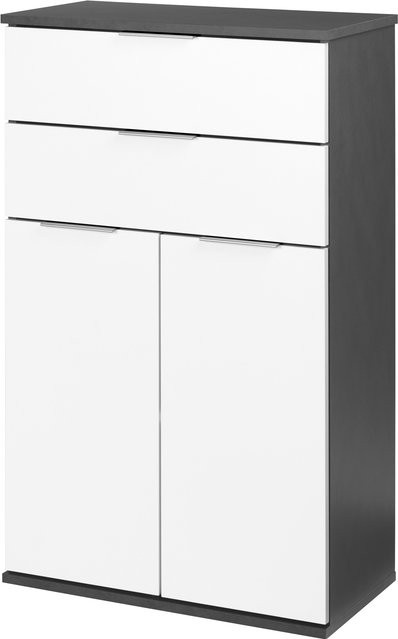 LIVARNO HOME Kommode mit bodenschonenden Möbelgleitern in Grau und Weiß - Bild 1