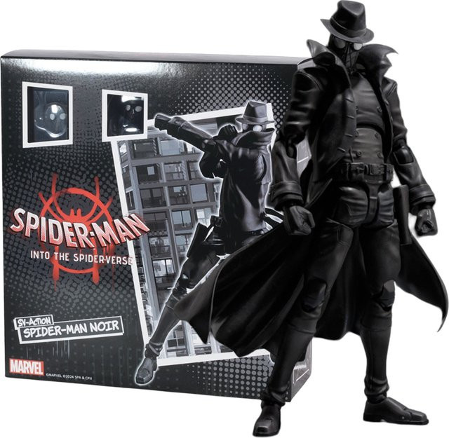 Marvel Spider Man Noir Peter Parker Actionfigur, Schwarz - Bild 1
