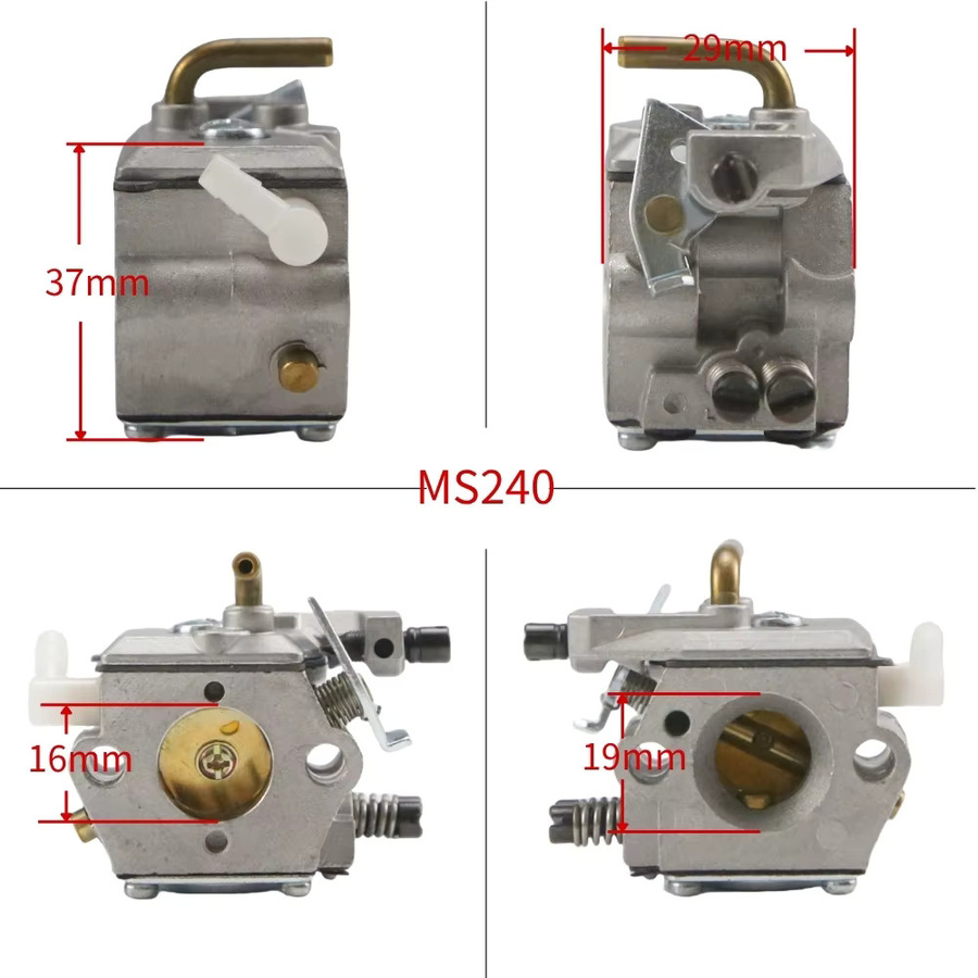 Vergaser WT-194 für Stihl Kettensägen MS240 MS260 024 026 024AV 024S in Silber - Bild 2