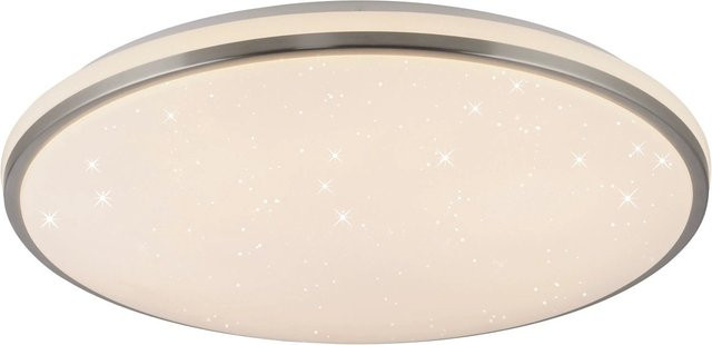 Just Light Deckenleuchte Kyle aus Stahl in Silber mit LED und warmweißem Licht, Durchmesser: 50 cm - Bild 1