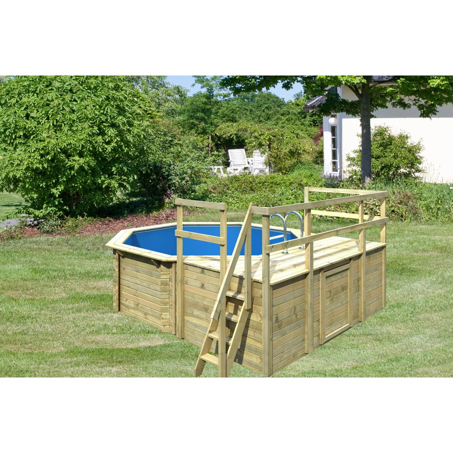Karibu Achteck Pool Modell 1 D KDI für die Terrasse, B/B: 400 x 400 cm - Bild 2