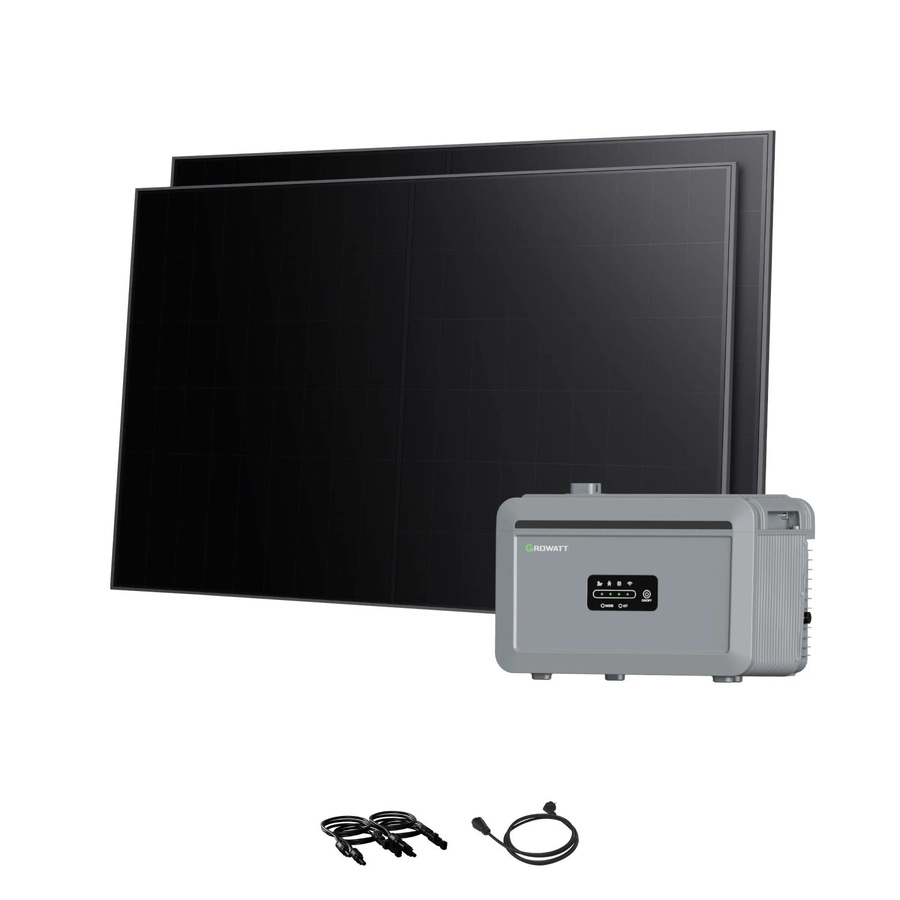 Growatt Balkonkraftwerk Set NEXA 2000 mit 2048 Wh Speicher und 960W BC-Modulen in Full-Black mit Wi-Fi und Bluetooth - Bild 2