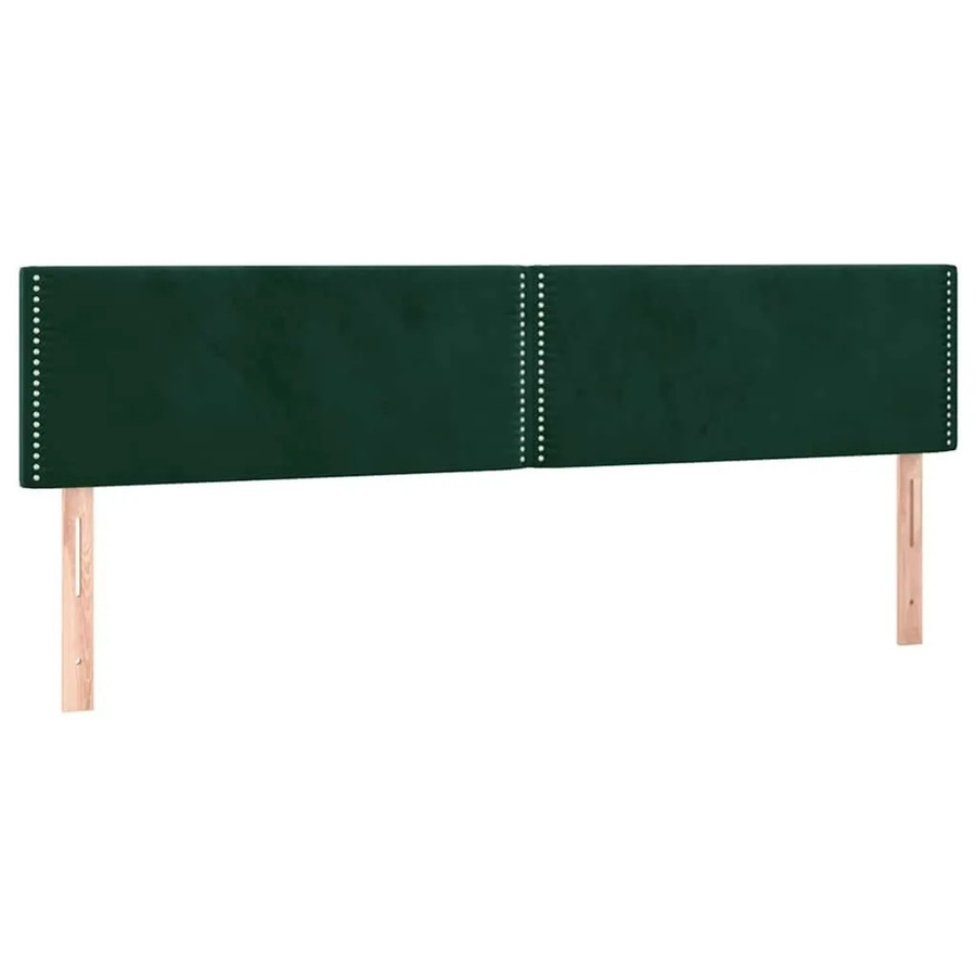 vidaXL Kopfteile Set 2 Stück Dunkelgrün Samt B/H: 100 x 78/88 cm - Bild 2