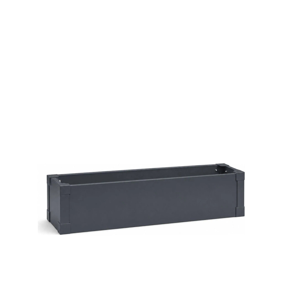 Floordirekt Hochbeet Andros aus Metall mit Boden in Anthrazit B: 100 cm, T: 25 cm, H: 27 cm - Bild 2
