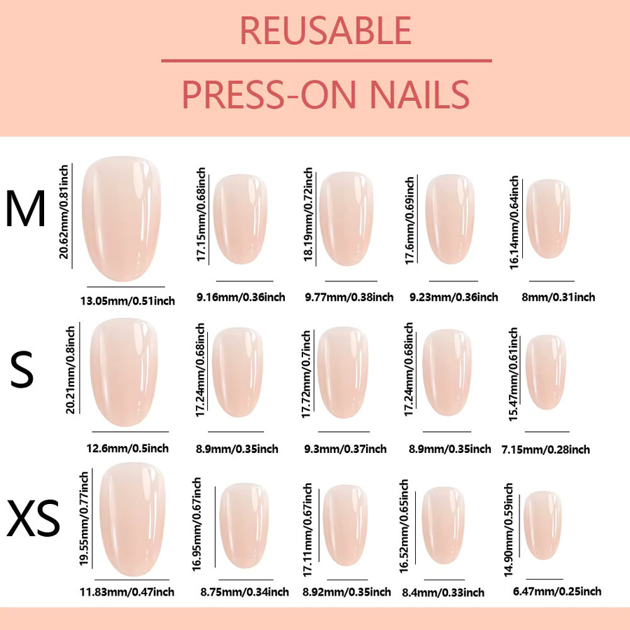 HotPress Press On Nails, Nude, Glänzend, Damen, 150 Stück - Bild 3