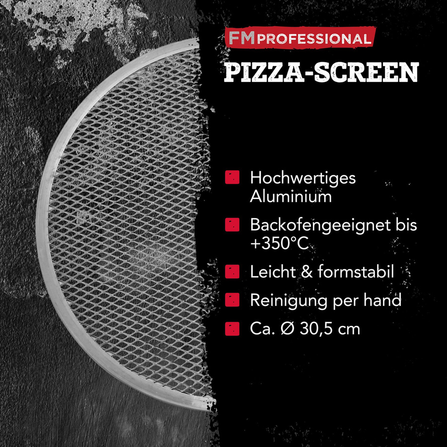 FMprofessional Pizzagitter aus Aluminium, Silber, Durchmesser: 30,5 cm - Bild 3