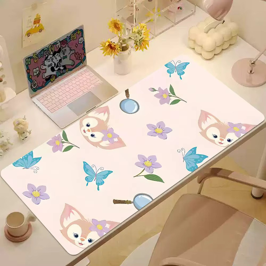 52TOYS I-LinaBell Fox S-StellaLou Bunny Mauspad in Pink mit Rastkante und ultrafeiner Oberfläche - Bild 2
