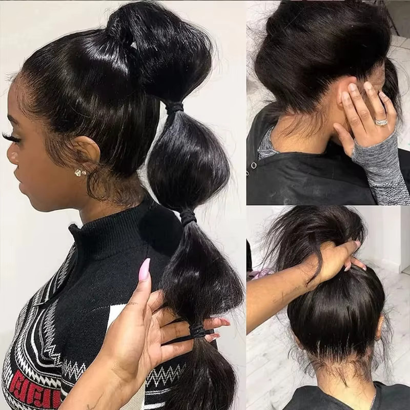 GloTress Lace Frontal und Closure Set, 13x6 und 4x4, brasilianisches Virgin Remy Echthaar, 8-22'' - Bild 4