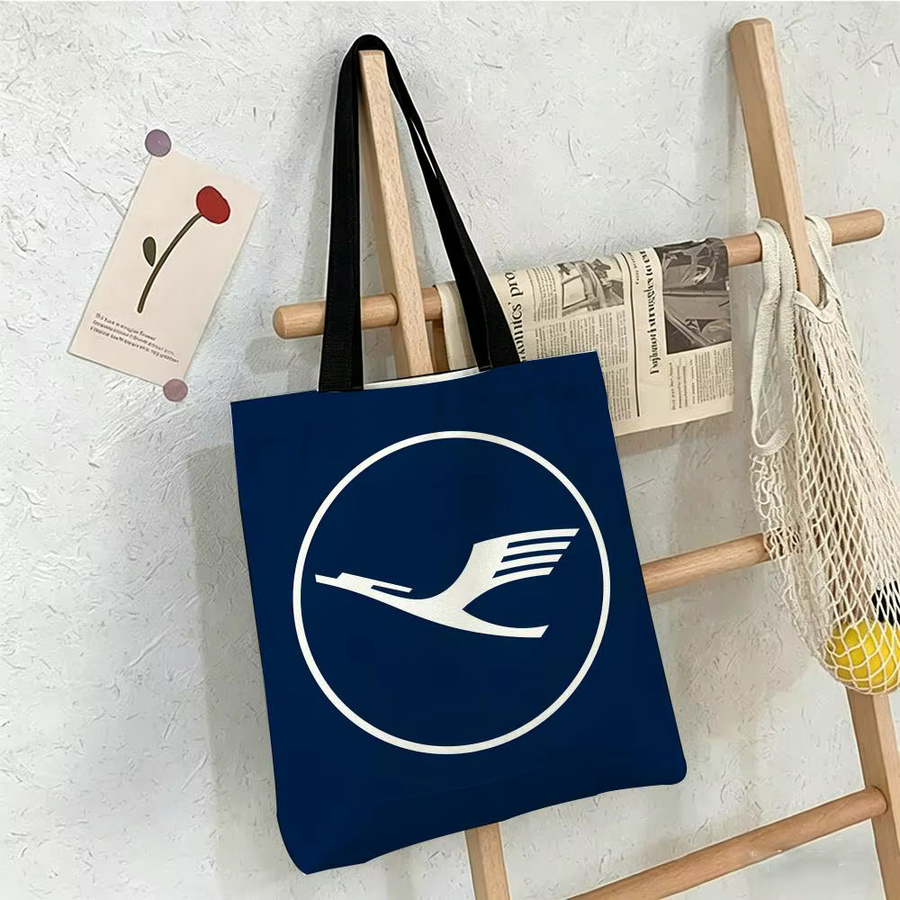 Lufthansa Aviation Graphic Aufbewahrungstasche in Schwarz und Blau für Schule, Arbeit und Reisen - Bild 4