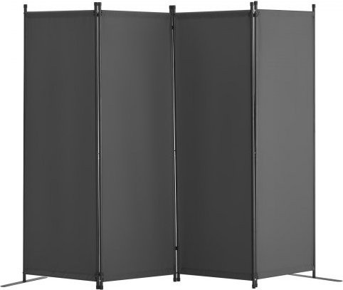 VEVOR Raumteiler Paravent aus Stoff, 4-teilige faltbare Trennwand als Sichtschutz für Büro, Schlafzimmer oder Esszimmer, Grau, B/T/H: 228 x 56 x 45 x 172,5 cm - Bild 1