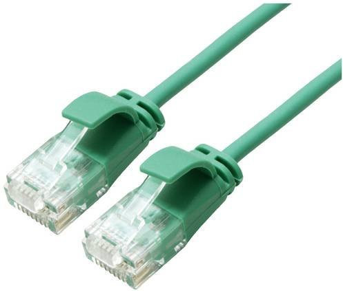 Roline RJ45 Patchkabel CAT 6a U/UTP Ethernet/LAN Grün, Länge: 0,30 m - Bild 1