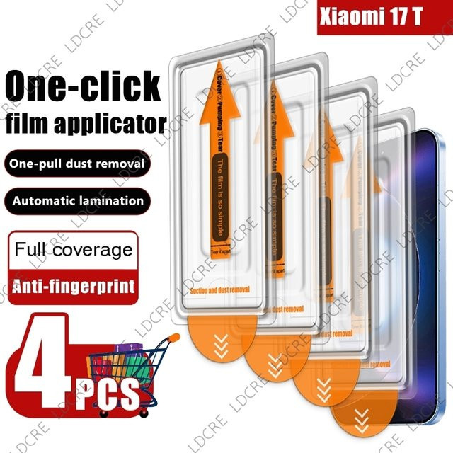 Xiaomi 17T Pro Displayschutzglas mit staubdichter Kammer, gehärtetes Glas, transparent - Bild 1