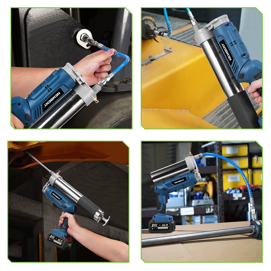NewBeny Elektrische Fettpresse Hochdruck-Schmierölpistole in Blau, kompatibel mit Makita 18V Akku - Bild 6