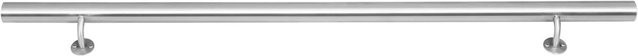 Handlaufset Kompakt von dieda aus Edelstahl V2A in Silber, rund, Ø 40 mm, Länge: 1200 mm, mit verschweißten Konsolen zur Wandmontage - Bild 1