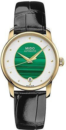 Mido Armbanduhr Automatik, Weißgold, Grün, Leder, Damen - Bild 1