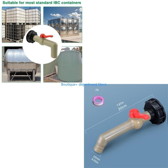 E1PD Professioneller IBC-Wassertank-Adapter als Gartenschlauch-Rohrverbinder und Schlauch-Wasserhahn-Ersatz-Anschlussstück in Multicolor - Bild 1