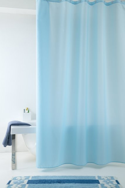 Duschvorhang IMPRESSA Blau aus Polyester, wasserdicht und waschbar, Höhe: 240 cm, Breite: 240 cm - Bild 1
