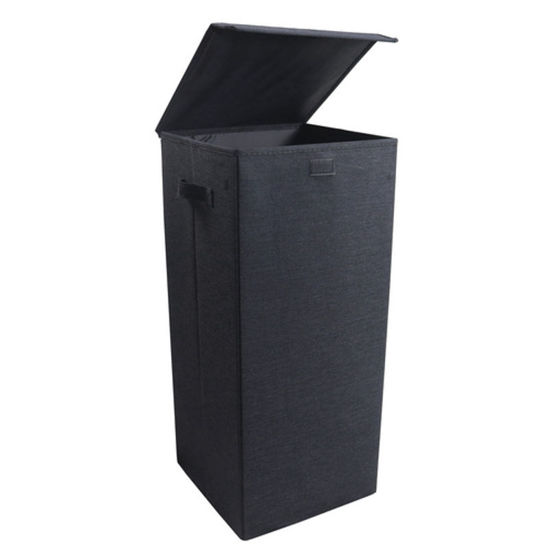 VCM Wäschebox Dreso L aus Textil in Grau, B: 30 cm, H: 70 cm, T: 70 cm - Bild 3