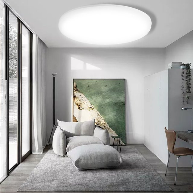 Moderne LED-Deckenleuchte in Weiß für Wohnzimmer und Schlafzimmer - Bild 1