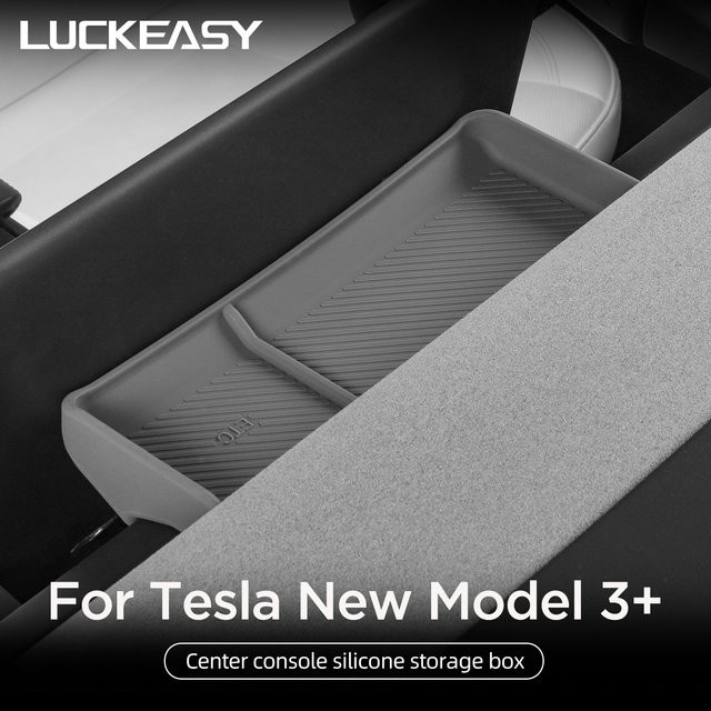 LUCKEASY Armaturenbrett-Aufbewahrungsbox für Tesla Model 3 Highland 2025 und Modell Y zur zentralen Steuerung und für das hintere Ablagefach - Bild 1