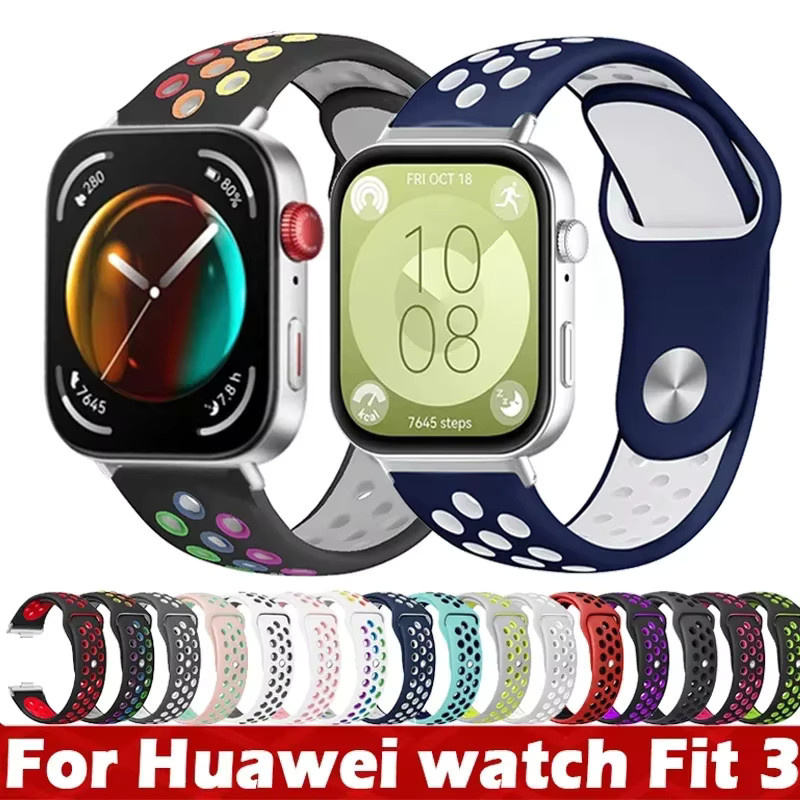 CAOWTAN Uhrenarmband Silikon, Huawei Uhr Fit 3, Unisex - Bild 3