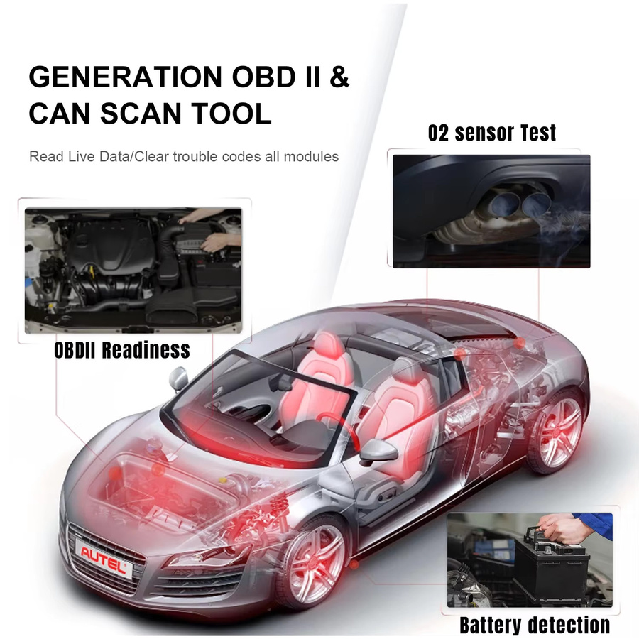 KONNWEI KW 818 OBD2 Auto Scanner mit Batterie Tester und Fehler Code Reader für Motordiagnose in Schwarz - Bild 5