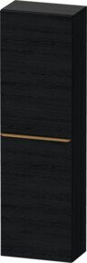 Duravit Halbhochschrank D-Neo in Schwarz mit 1 Tür und 4 Einlegeböden, Breite: 40 cm, Tiefe: 24 cm, Höhe: 132 cm - Bild 1