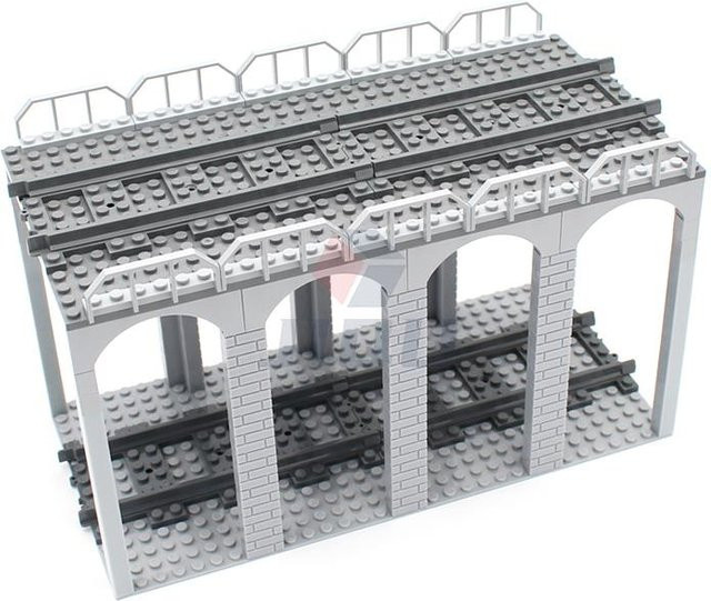 Wucifang Bags MOC Gleis Tunnel Brücke Modell Set, 112-teiliges Set, grau, ab 6 Jahren - Bild 1