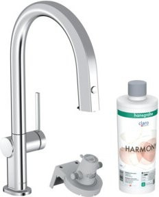 Hansgrohe Aqittura M91 Spültisch-Einhebelmischer mit ausziehbarem Brausekopf und Filterwasserfunktion in Chrom - Bild 1