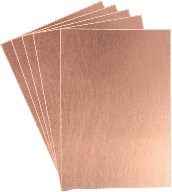 5 Stück einseitige kupferkaschierte Laminat-Leiterplatte in Gold, Universal-Schaltkreis-Prototypenplatine zum Ätzen, B/T: 7 x 10 cm - Bild 1
