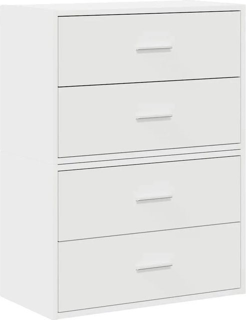 vidaXL Set aus 2 Schränken mit 2 Schubladen in Weiß, B/T/H: 60 x 31 x 40 cm - Bild 1