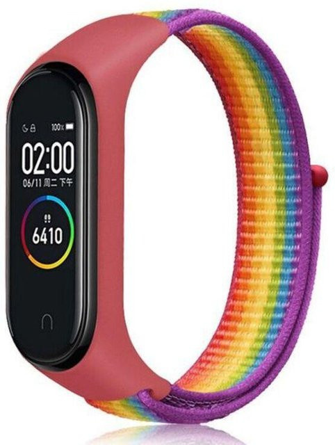 StellarSips Uhrenarmband Nylon, Rainbow black, Unisex - Bild 1