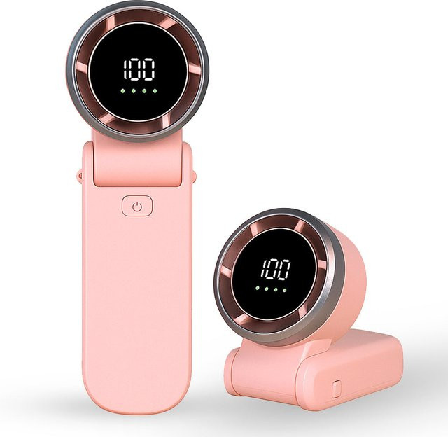 Tragbarer Mini Ventilator Techsuit A9, Pink, wiederaufladbar - Bild 1