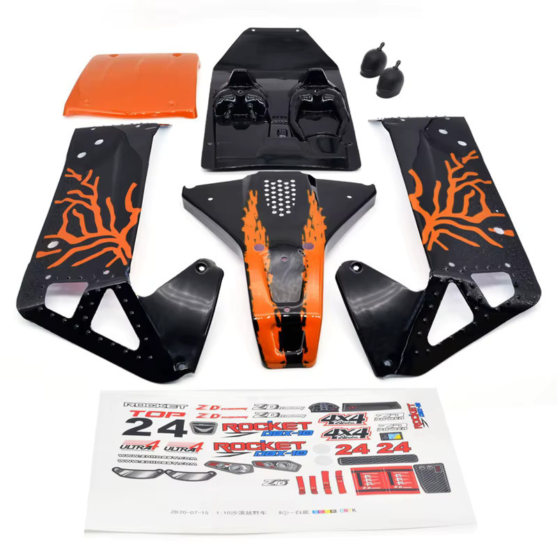 ZD Racing RC Auto Karosserie Kit, Zubehör, Orange, Bunt / Mehrfarbig, Kunststoff - Bild 3