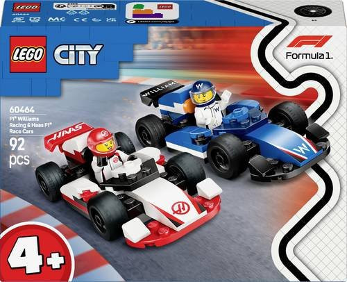 LEGO City Williams Racing und Haas F1 Rennautos Konstruktionsspielzeug ab 4 Jahren - Bild 1