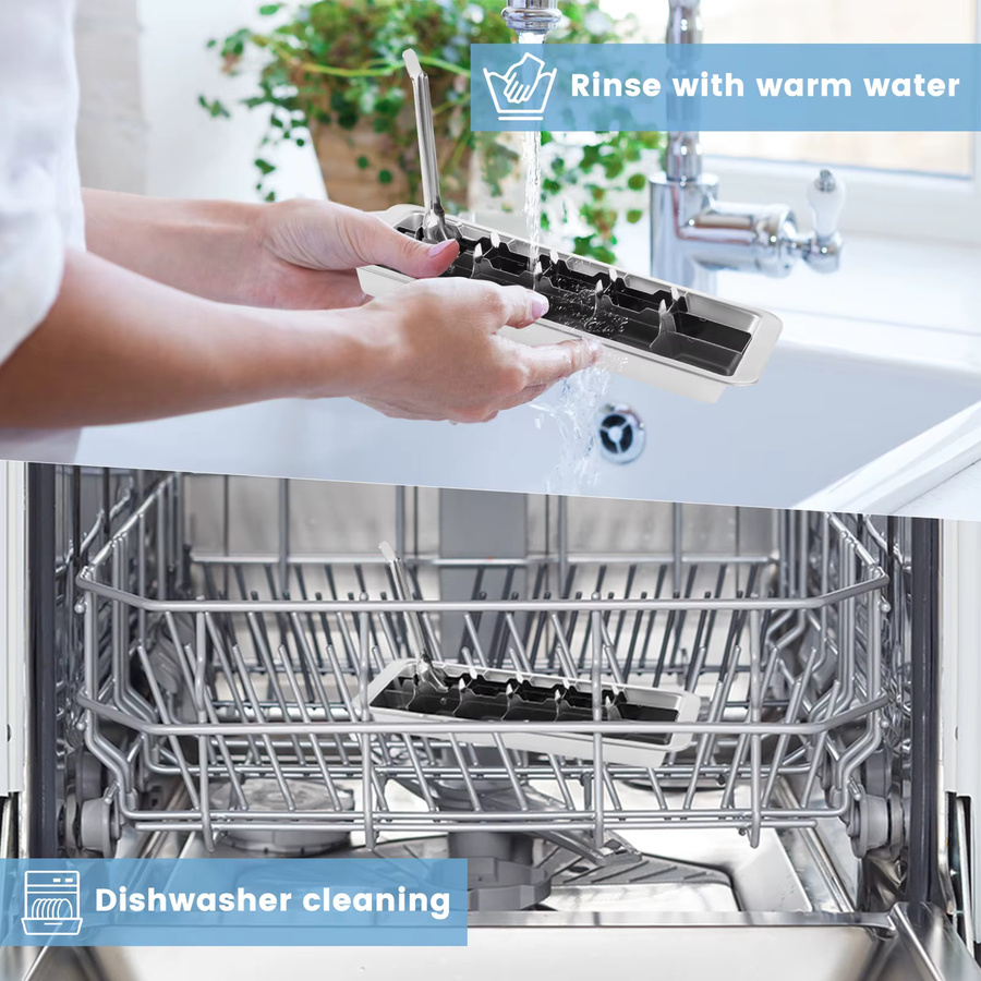 Willstar Eiswürfelform aus Edelstahl mit 18 Fächern in Silber, lebensmittelechte Metallform für Eiswürfel, Saft oder Schokolade - Bild 4