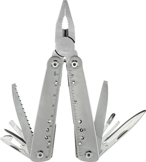 PARKSIDE Multiwerkzeug aus Edelstahl in Silber mit Tasche, Set bestehend aus Zange, Schraubendreher, Messer und Säge - Bild 1