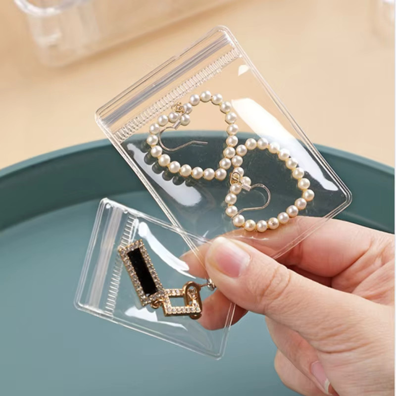 Luckyiasv Transparente PVC-Selbstdichtende Beutel aus Kunststoff für Schmuck und Sammlerstücke, 100 Stück - Bild 3