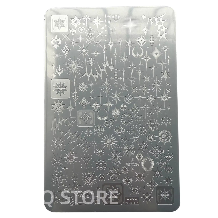 XMQ Nail Art Stamping Plates, Star und Heart Templates - Bild 2