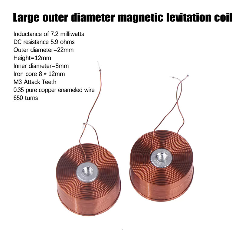 JETTING Magnetische Levitationsspule aus Kupfer in Braun, B/H: 22 x 12 mm - Bild 2