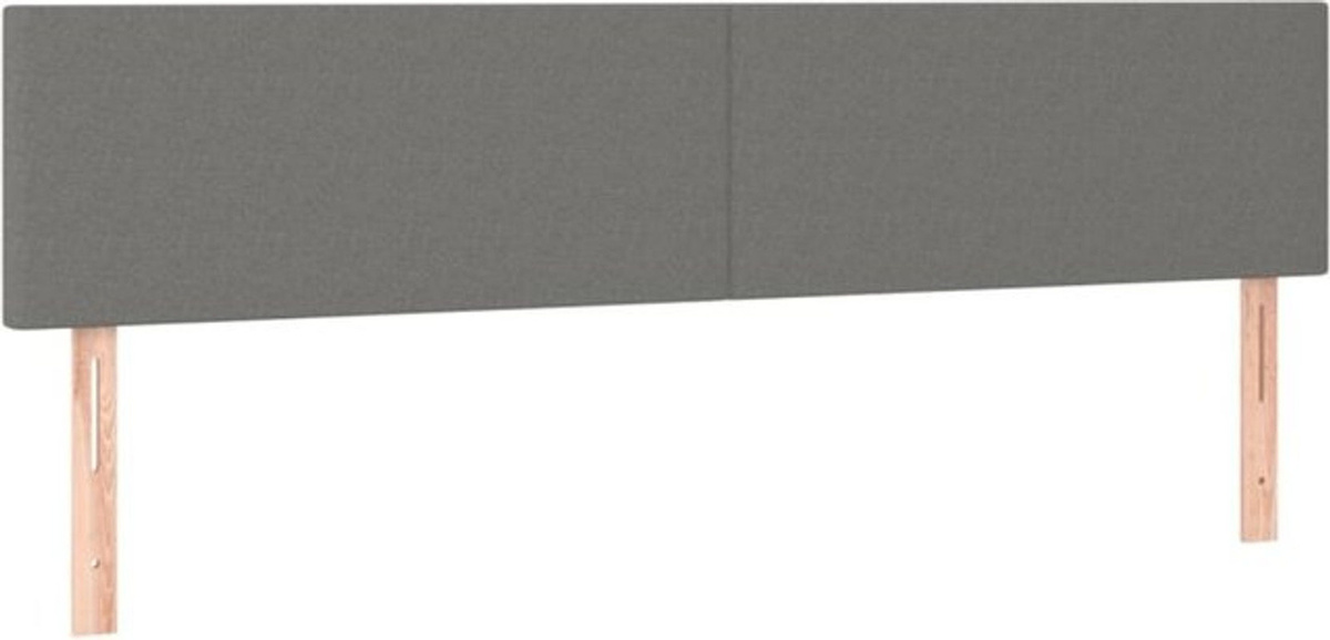 LED Kopfteil Vidaxl in Dunkelgrau Anthrazit aus Stoff, B/H: 180 x 78/88 cm, Tiefe: 5 cm - Bild 1