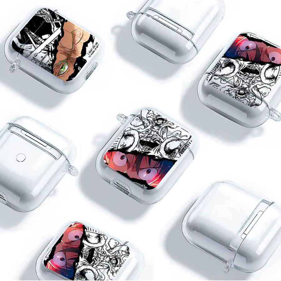 Transparente Schutzhülle im Anime One Piece Design für Apple AirPods Pro, AirPods 3, AirPods 2, AirPods 1 und AirPods 4 - Bild 3