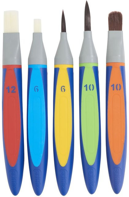 Pelikan Griffix Schulpinsel-Set, 5 Stück, Mehrfarbig - Bild 1