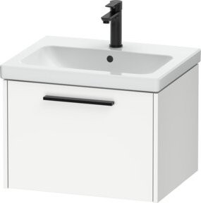 Duravit Waschtischunterschrank D-Code mit 1 Auszug in Weiß und Schwarz, B/T/H: 58,4 x 40 x 46 cm - Bild 1