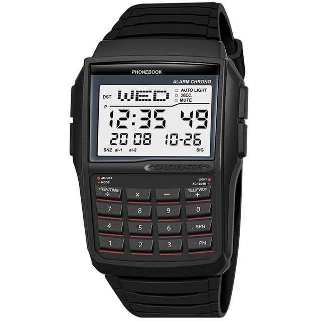 ABQR Digitaluhr, Kunststoff, Silikon, Schwarz, wasserdicht - Bild 1