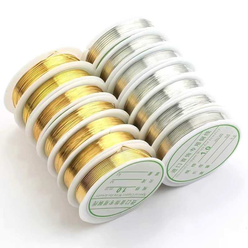 SMI Fine Kupferdraht, Goldener und Versilberter Metallfaden, 0,2mm-1mm - Bild 2