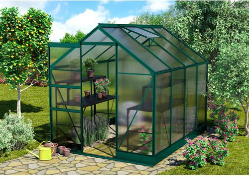 VITAVIA Gewächshaus Apollo Plus 5000 aus Aluminium in Silber, B/H/T: 195 x 197 x 131 cm - Bild 1